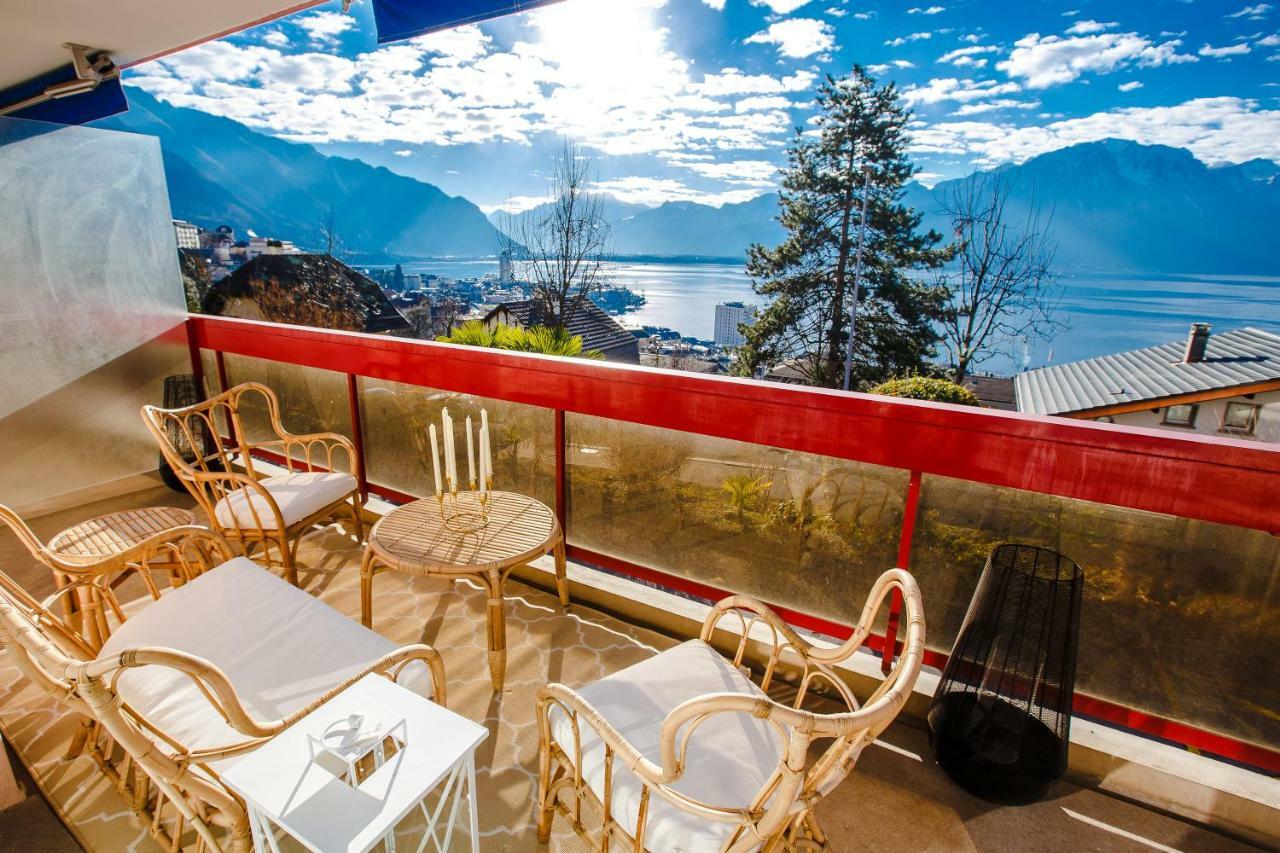Terrace With Lake & Mountain View Монтрё Экстерьер фото